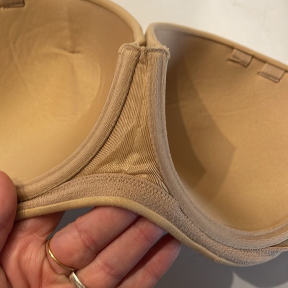 SOMA Embraceable Strapless full coverage bra underwire warm amber / tan 34DD - Picture 12 of 13